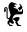school site logo, a black on white griffin icon